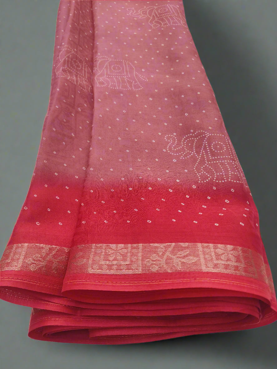 Synthetic printed saree
