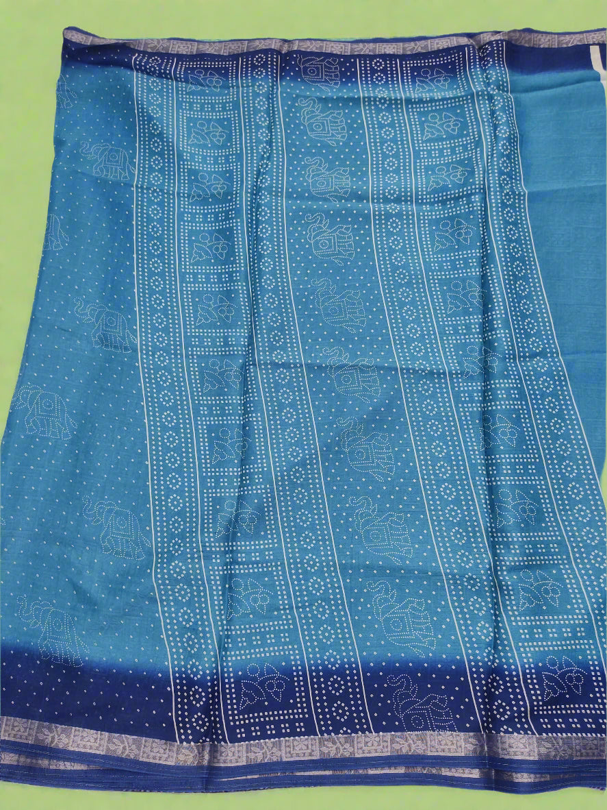 Synthetic printed saree