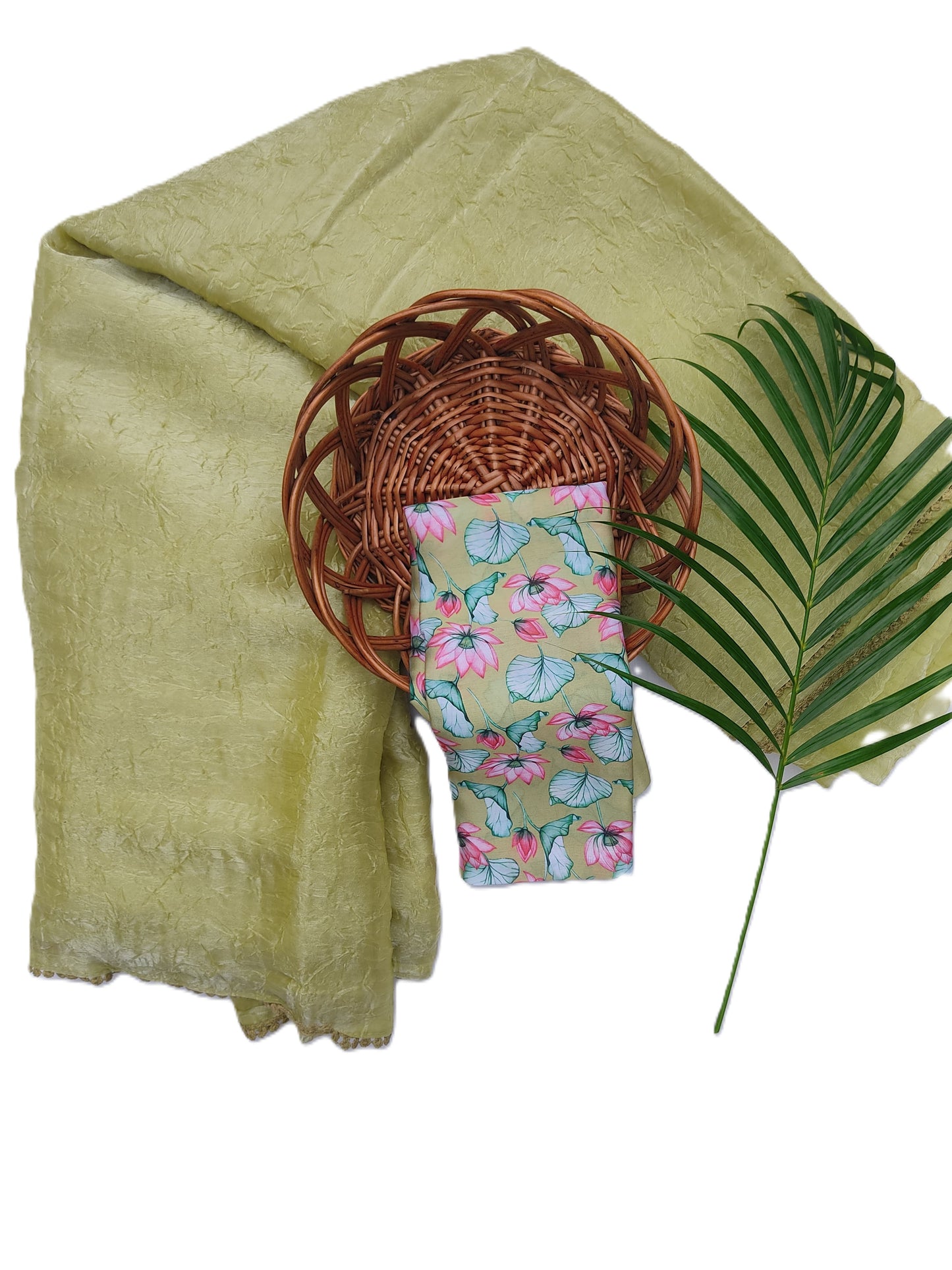 Fancy Saree Crushed Cloth