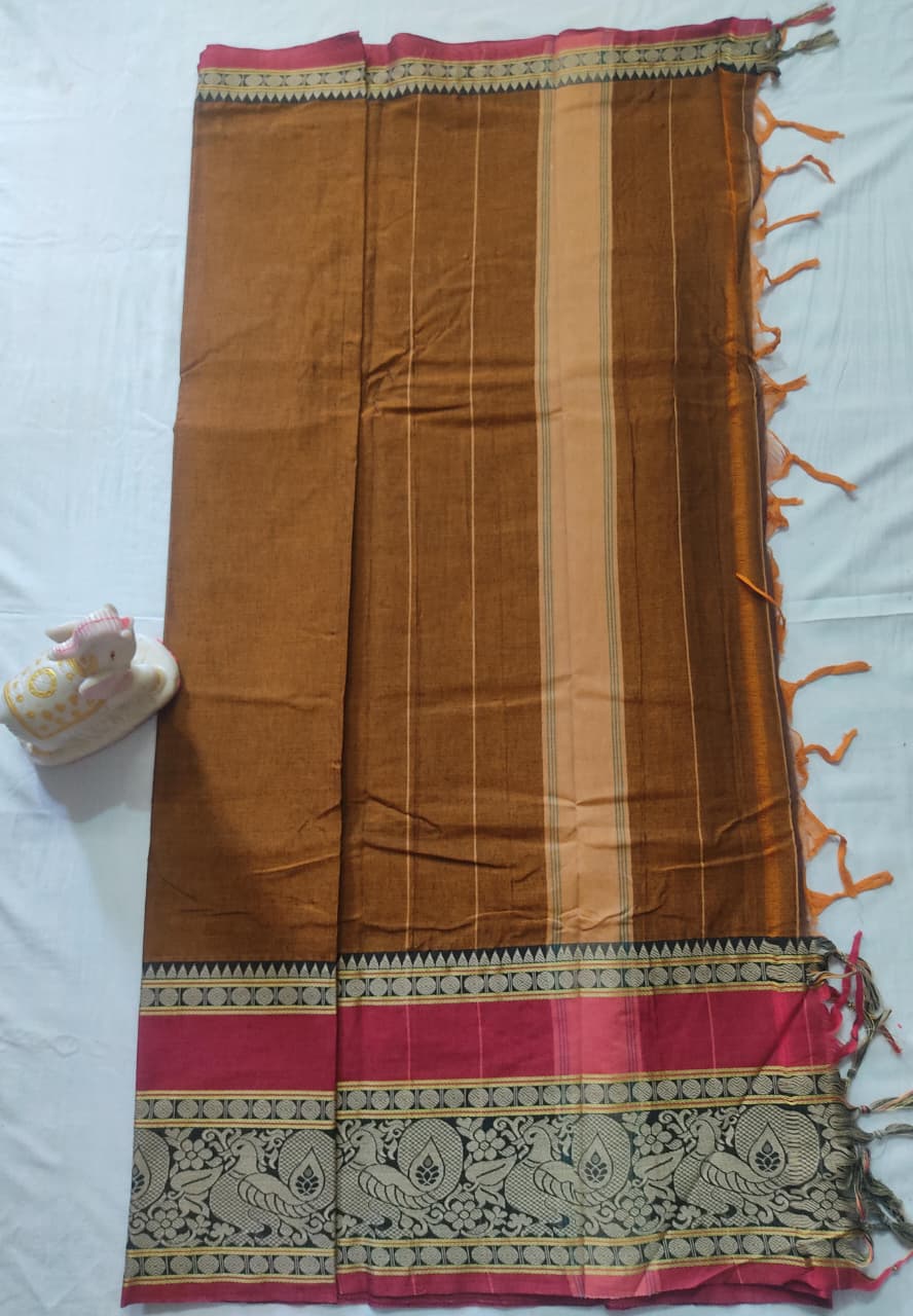 Narayanpet Cotton Saree – Authentic Handloom Saree with Traditional Border