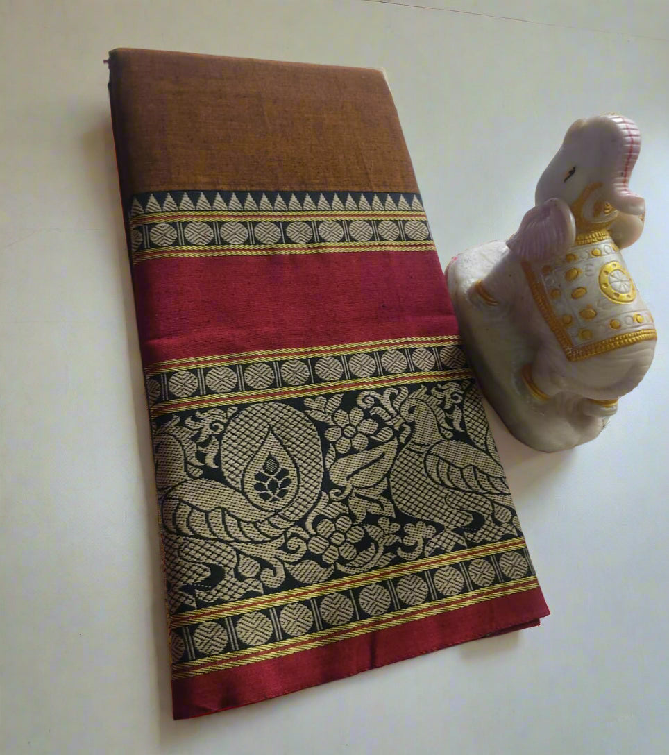 Narayanpet Cotton Saree – Authentic Handloom Saree with Traditional Border