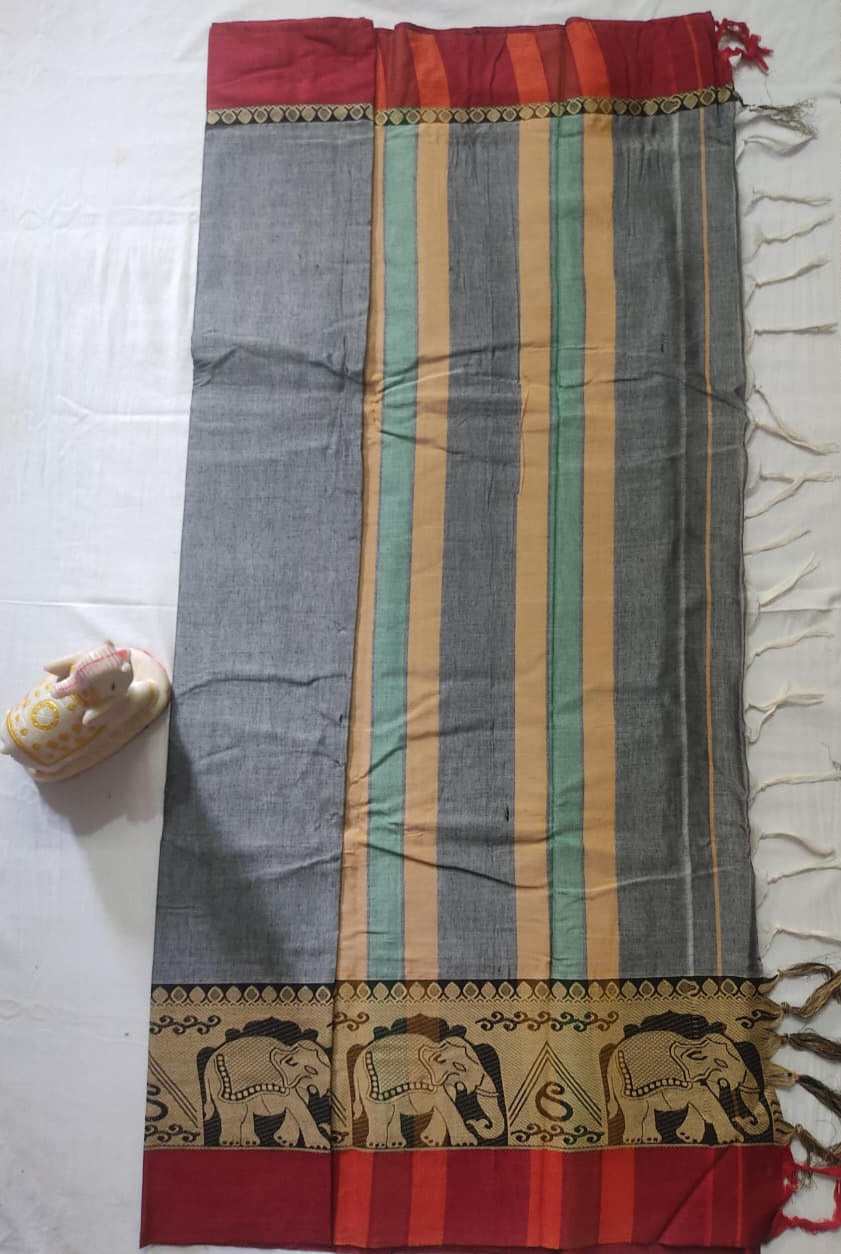 Narayanpet Cotton Saree – Authentic Handloom Saree with Traditional Border