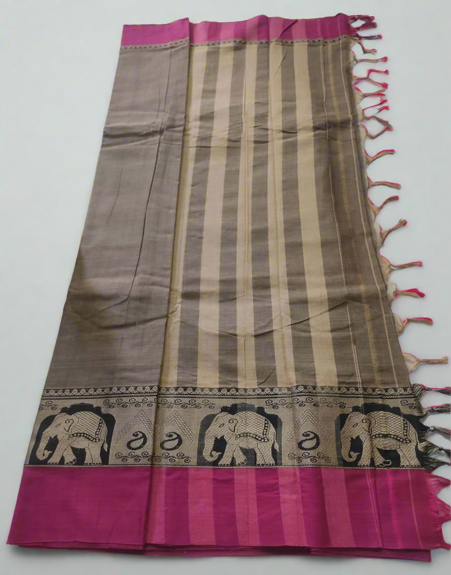 Narayanpet Cotton Saree – Authentic Handloom Saree with Traditional Border
