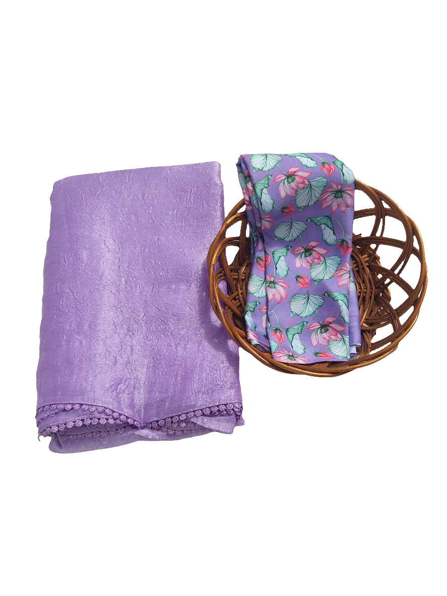 Fancy Saree Crushed Cloth