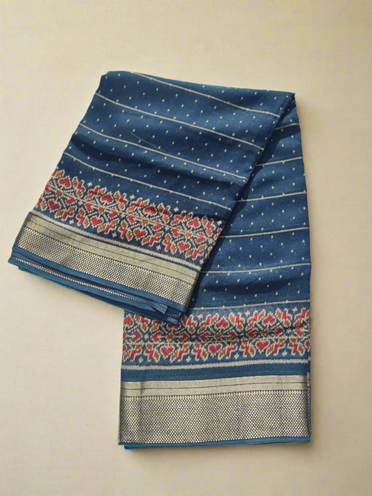 Synthetic printed saree