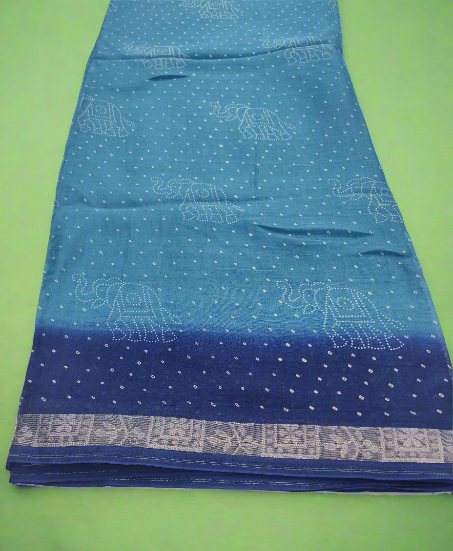 Synthetic printed saree