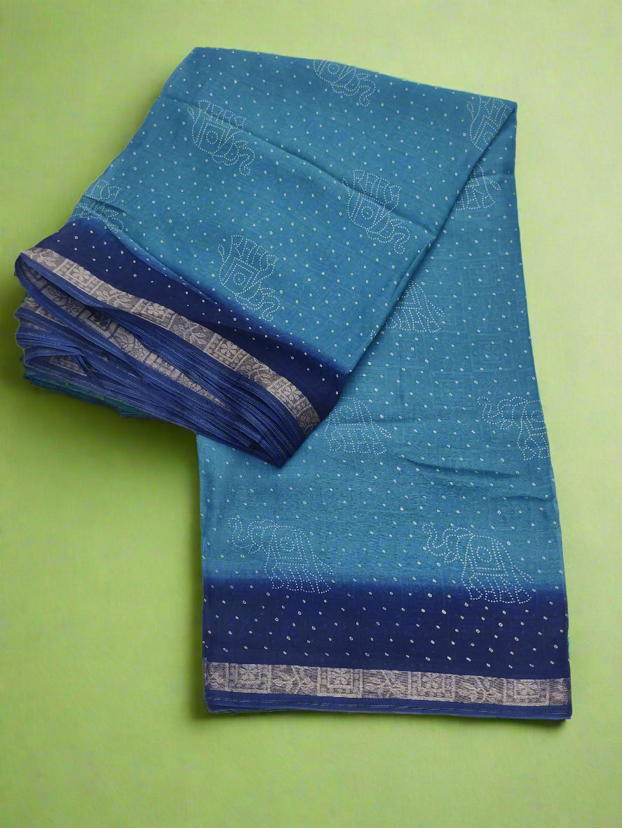 Synthetic printed saree
