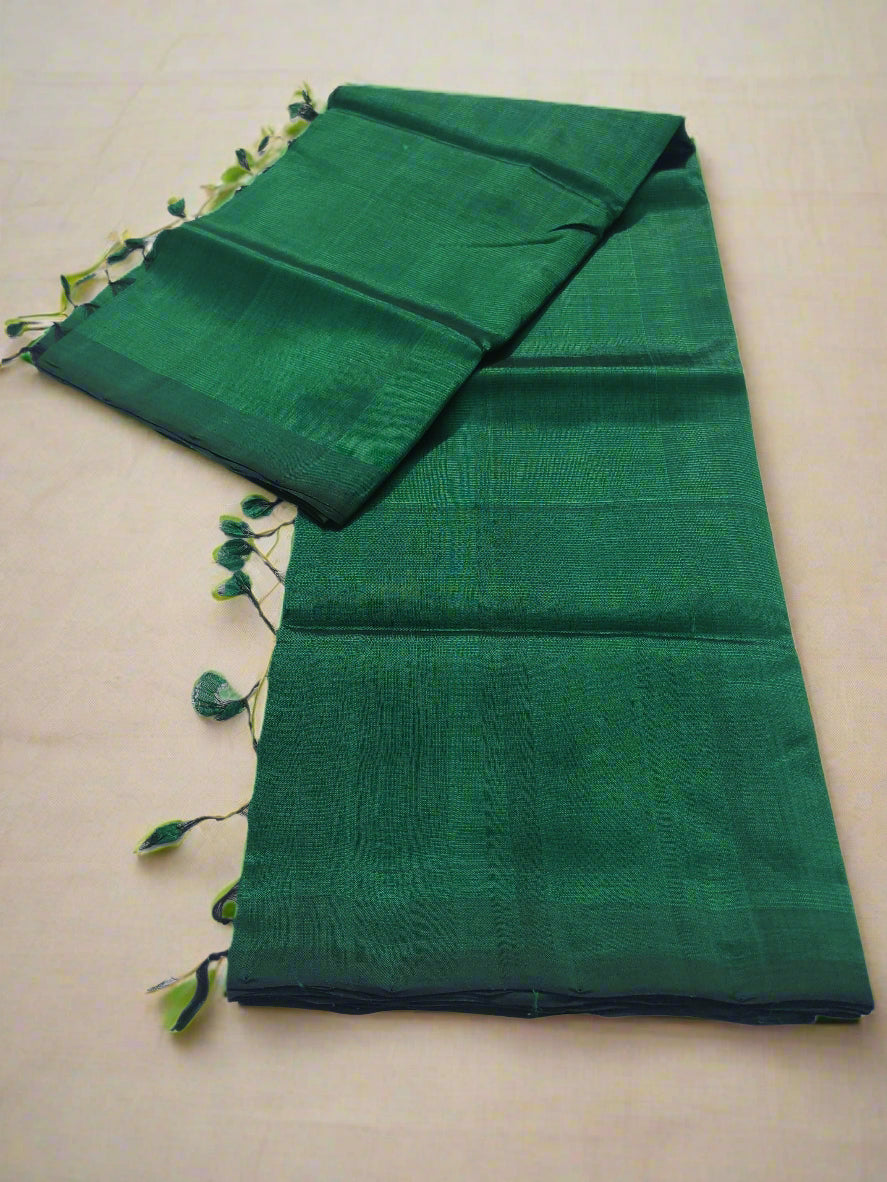 Mangalagiri pattu plain silk saree