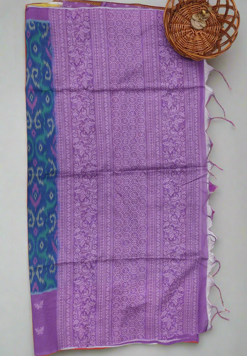 Binary Ikkat Fancy Saree – Designer Handwoven Party Wear