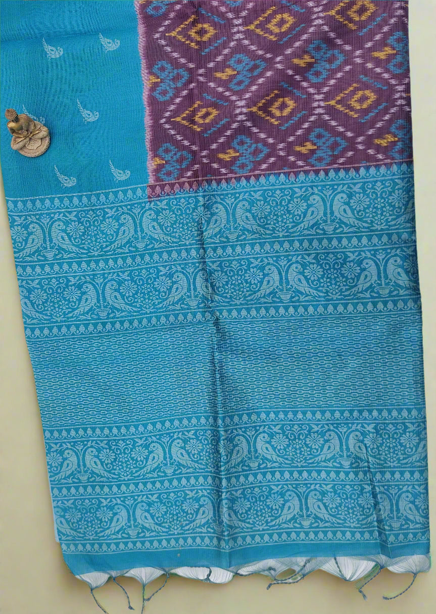 Binary Ikkat Fancy Saree – Designer Handwoven Party Wear