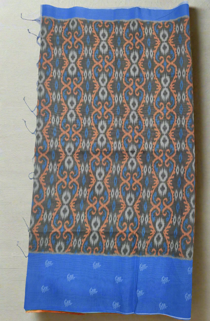 Binary Ikkat Fancy Saree – Designer Handwoven Party Wear