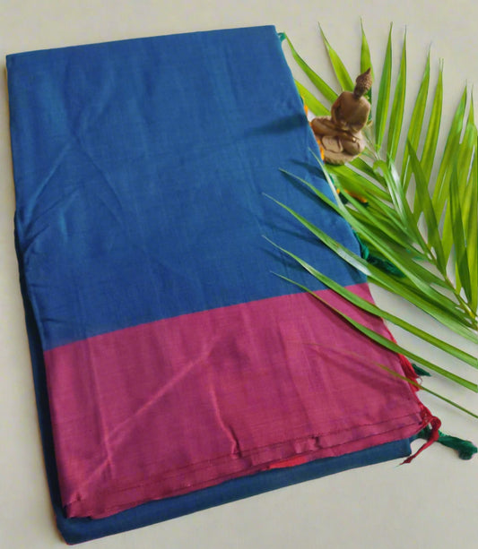 Plain Cotton Saree – Lightweight Handloom Saree for Office & Casual Wear