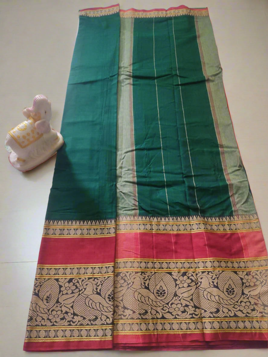 Narayanpet Cotton Saree – Authentic Handloom Saree with Traditional Border