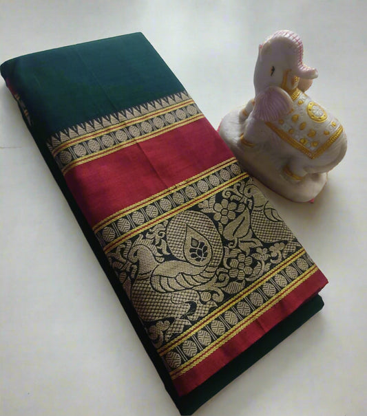 Narayanpet Cotton Saree – Authentic Handloom Saree with Traditional Border