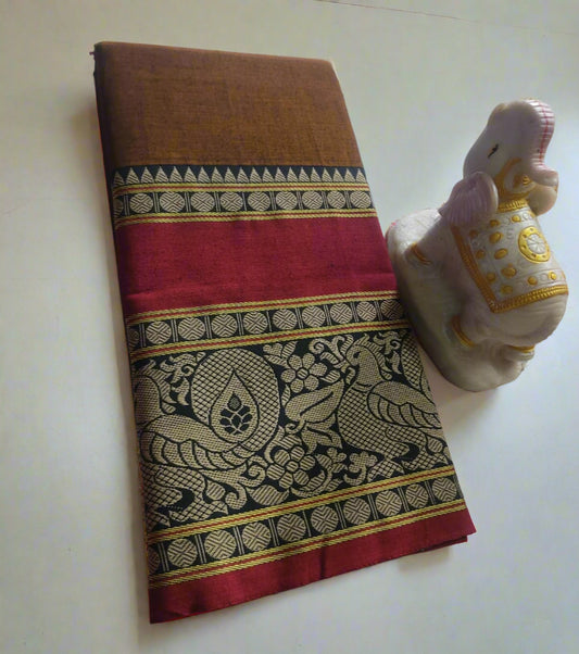 Narayanpet Cotton Saree – Authentic Handloom Saree with Traditional Border