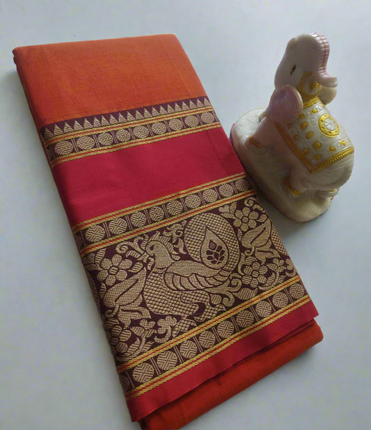 Narayanpet Cotton Saree – Authentic Handloom Saree with Traditional Border