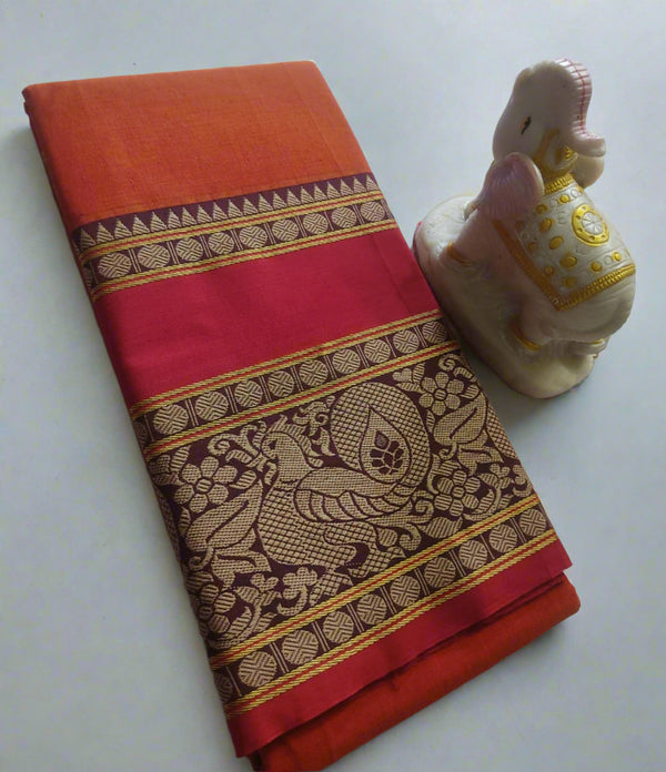 Narayanpet Cotton Saree – Authentic Handloom Saree with Traditional Border