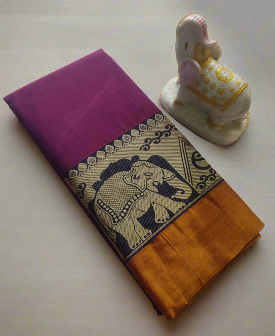 Narayanpet Cotton Saree – Authentic Handloom Saree with Traditional Border