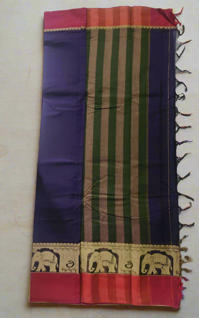 Narayanpet Cotton Saree – Authentic Handloom Saree with Traditional Border