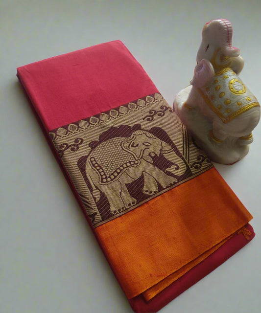 Narayanpet Cotton Saree – Authentic Handloom Saree with Traditional Border