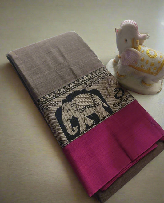 Narayanpet Cotton Saree – Authentic Handloom Saree with Traditional Border