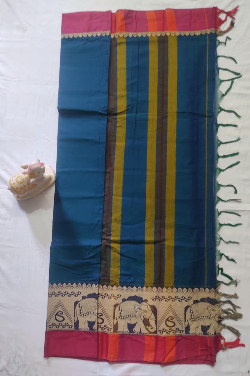 Narayanpet Cotton Saree – Authentic Handloom Saree with Traditional Border
